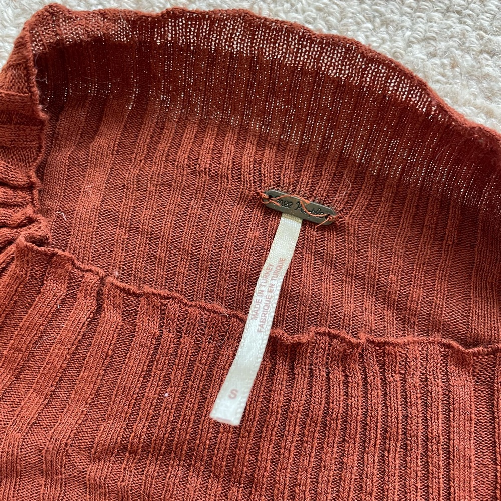 Free People Rust Ribbed Jumpsuit - Picture 3 of 4
